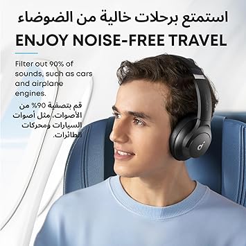 Soundcore by Anker Q20i Hybrid Active Noise Cancelling Headphones, Wireless Over-Ear Bluetooth, 40H Long ANC Playtime, Hi-Res Audio, Big Bass, Customize via an App, Transparency Mode