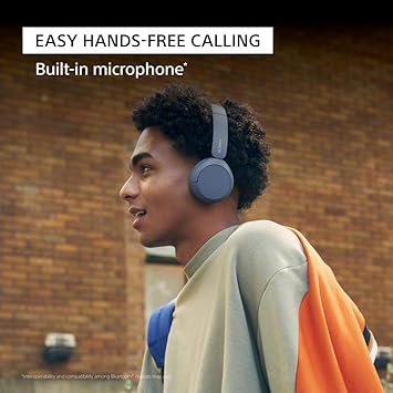 Sony WH-CH520 Wireless Headphones, 50 hours battery life, Clearer hands-free calling, Multipoint Connection, On-ear style, Cream, UAE Version - 1-Year warranty
