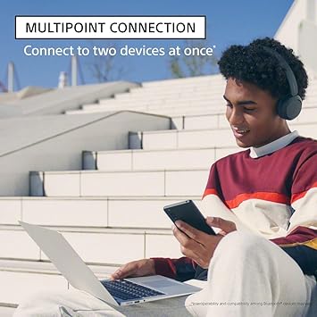 Sony WH-CH520 Wireless Headphones, 50 hours battery life, Clearer hands-free calling, Multipoint Connection, On-ear style, Cream, UAE Version - 1-Year warranty