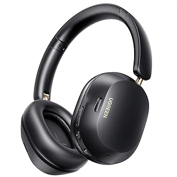 UGREEN HiTune Max5C Headphones Wireless, 75H Playtime, Adaptive Noise Cancelling, Hi-Res Sound Bluetooth 5.4 Over-ear Headsets, Custom EQ & Multiple Connection via App, Foldable Retractable Earphones