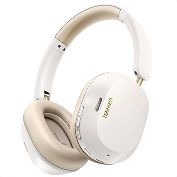 UGREEN HiTune Max5C Headphones Wireless, 75H Playtime, Adaptive Noise Cancelling, Hi-Res Sound Bluetooth 5.4 Over-ear Headsets, Custom EQ & Multiple Connection via App, Foldable Retractable Earphones