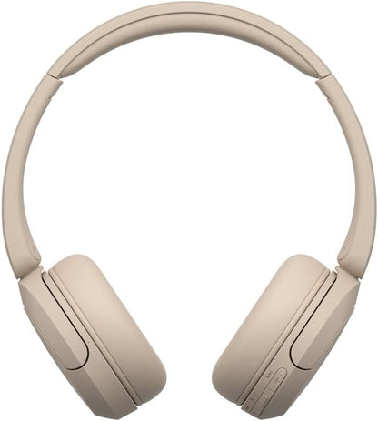 Sony WH-CH520 Wireless Headphones, 50 hours battery life, Clearer hands-free calling, Multipoint Connection, On-ear style, Cream, UAE Version - 1-Year warranty